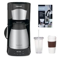 Black And Decker Thermal Coffee Maker Parts Sale Cuisinart Dtc975bkn 12 Cup Programable Thermal Coffeemaker In Black 2 Pack Coffee Mug Iced Beverage Cup Accessory Kit