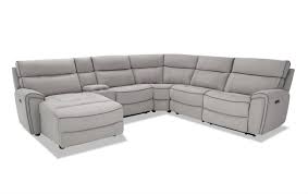 Contempo 6 Piece Power Reclining Right Arm Facing Sectional Power Recliners Bobs Furniture Living Room Sectional