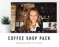 Canva.com has been visited by 100k+ users in the past month Coffee Shop Zoom Background Pack 5 Cafe Virtual Background Etsy