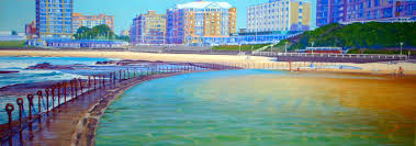 Sold The Round Pool Newcastle Beach Nsw Pastel On Sanded Paper Pastel Painting Art Seascape Carolelliott7 Au Artist House Newcastle Beach Seascape