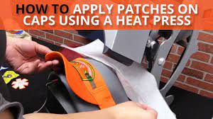 How To Apply Patches To Hats Using A Heat Press Youtube