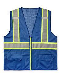 Safety vest, reflector, safety wears. Max Apparel Max434 Enhanced Visibility Blue Safety Vest Hivis365 By Northeast Sign