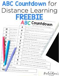 End Of The Year Abc Countdown Distance Learning How To Memorize Things Math Challenge