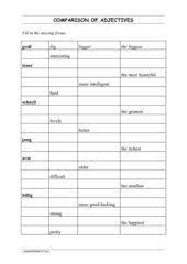 Die 500 arbeitsblätter mit über. Englisch Arbeitsmaterialien Comparison 4teachers De