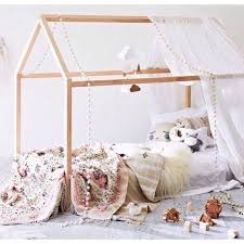Montessori canopy bed plan, full bed, toddler bed frame, diy toddler floor bed for kids bedroom. Sophia Montessori House Bed Custom Kids Furniture