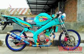 Dress warna hijau tosca tua ini dapat anda miliki dengan mengeluarkan gocek sekitar rp 490. Konsep 36 Modifikasi Motor Vixion Warna Biru