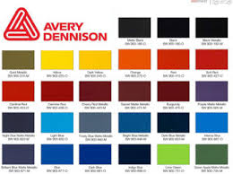 Avery Graphics Vinyl Color Chart 2019