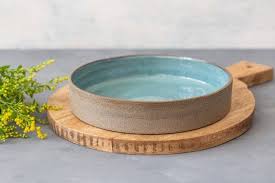 Turquoise Pie Baking Dish Ceramic Large Rustic Round Etsy Pottery Dishes Stoneware Dishes Ceramic Bowls