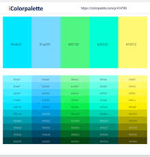 The combo library contains pages of green color combinations a k a color schemes and color palettes for you to choose from. Cyan Aqua Anakiwa Screamin Green Bright Turquoise Paris Daisy Color Scheme Icolorpalette