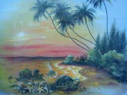 Gambar foto lukisan pemandangan alam gunung, desa, kampung, kota, bawah laut, hitam putih, crayon, pegunungan, hutan, sawah, pedesaan, hd, pensil, sunset. Beberapa Lukisan Kain Baju Gambar Keindahan Pemandangan Alam Mempesona Cat Lukis Mm