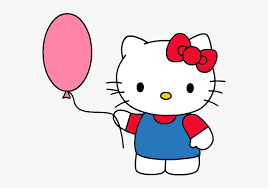 Draw two rounded triangles on the top of the circle to form the ears. Hello Kitty Clip Art Hello Kitty Drawing With Color Hd Png Download Kindpng