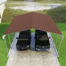 Palram vitoria carport kit & patio cover 16 x 10 x 8. Versatube 20x20x10 Classic Steel Diy Carport Kit Cm020200100