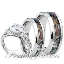 Womens 925 Sterling Silver Ring Mens Titanium Mossy Forest Oak Camo Band 3pc Set Camo Wedding Rings Sets Camo Wedding Rings Camo Engagement Rings
