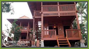 Harga rumah kayu minimalis kamar 3. Rumah Kayu 48 M2 2 Lantai Rumah Kayu Manado Di Bunaken