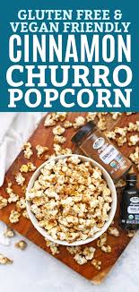 Cinnamon Churro Popcorn Gluten Free Vegan Friendly One Lovely Life Jesse lane schelew, cnp cheesy popcorn is a delicious vegan snack that is much healthier than movie theater popcorn. cinnamon churro popcorn gluten free