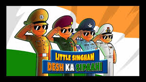 1023x906 beautiful independence day clip art image illustration drawing. Discovery Kids Pays Tribute With An Independence Day Special Little Singham Desh Ka Sipahi