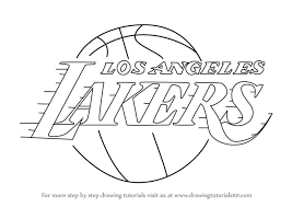 Google Image Result For Https://Www.drawingtutorials101.Com/Drawing-Tutorials/Sports/Nba/Los-Angeles-Lak…  | Lakers Logo, Los Angeles Lakers, Los Angeles Lakers Logo