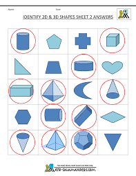 3d shapes worksheets