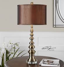 Uttermost Rosman Brushed Brass Table Lamp 27187 1 Uttermost Lamps Brass Table Lamps Lamp