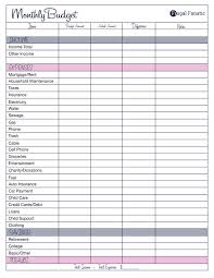 Free Monthly Budget Template Monthly Budget Template