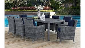 Dining set is the perfect piece for any outdoor dinner setting. Sebrina Outdoor 9 Piece Dining Table Set