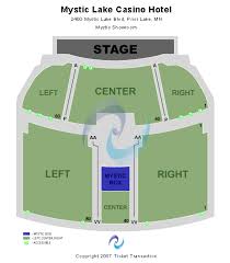 mystic lake showroom seating chart