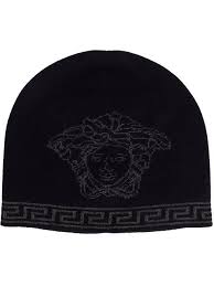 Shop Versace Medusa Greca Beanie In David Lawrence From The World S Best Independent Boutiques At Farfetch Com Shop 400 Boutiq Hat Designs Beanie Hats For Men