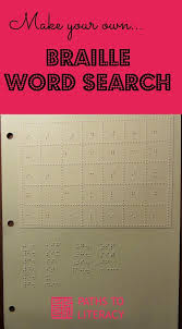 Although there are similarities in horizontal and vertical blinds, there are als. Braille Word Search Puzzles Braille Activities Braille Braille Literacy