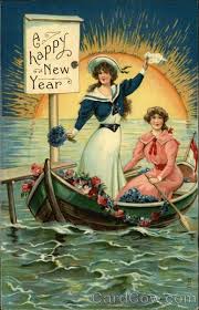A Happy New Year Vintage Happy New Year New Year Postcard Happy New Year Cards