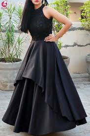Black Gown Party Dresss One Piece Indian Gowns Dresses Long Gown Dress Fashion Dress Party