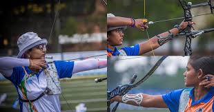 Okçuluk olayı , şu anda sıralamasında 9. Watch Deepika Kumari Ankita Bhakat Komalika Bari Clinch Gold Medal In Archery World Cup