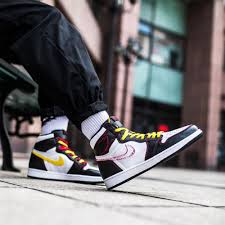 Jordan 1 Retro High Defiant White Black Gym Red Outfit Air Jordan 1 High Og Defiant Tour Yellow Cd6579 071 In 2020 Air Jordans Jordan 1 Retro High Jordan 1 High Og