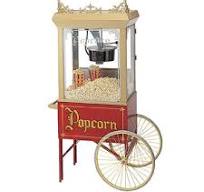 POPCORN MACHINE 4 WHEEL NOSTALGIC OR VINTAGE WAGON $159