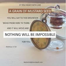 Matthew 17 20 If You Have Faith Like A Grain Of Mustard Seed You Will Say To This Mountain Move From Here To There And It The Tiny Seed Matthew 17 Sayings