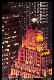 Top Of Vintage High Rise Building With Globe And Clocks Nyc New York Usa Nyc High Rise Building New York City