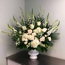 It's important to remember that larger floral tributes. Evans White Rose And Hydrangea Funeral Urn In Peabody Ma Evans Flowers