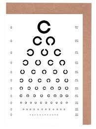 Eye Chart Japanese Design Greeting Card Set