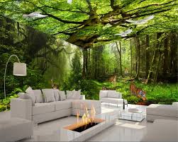 4k wallpapers of apple for free download. Beibehang Fashion Personality Aesthetic Wallpaper Green Forest 3d Theme Space Background Wall Papel De Parede 3d Papier Peint Wallpapers Aliexpress