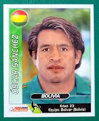 2004 Navarrete Copa America #086 OSCAR SANCHEZ BOLIVIA Sticker Promo Soccer 