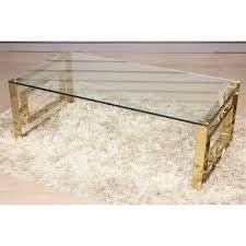 Gold, glass coffee, console, sofa & end tables : Geo Gold Metal Rectangle Coffee Table Modern Design Living Room Home Furniture Ebay