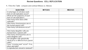 solved review questions cell replication 1 fill in the