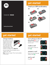 Motorola w175g black tracfone america prepaid cellular phone new cellular phone . Motorola W220 Getting Started Guide Manualzz