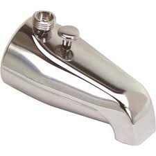 A tub spout for filling the tub. Proplus 3 4 Inch Ips Bathtub Spout With Top Shower Diverter In Chrome The Home Depot Canada
