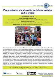 World bank/international bank for reconstruction and situación de la enfermedad renal crónica, hipertensión arterial y diabetes mellitus en colombia 23. Paz Ambiental Y La Situacion De Lideres Sociales En Colombia Ensenanza E Investigacion Colombia Instituto De Estudios Latinoamericanos
