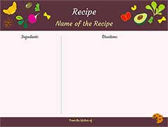 A recipe card template and a short tutorial on how to make your own recipe booklet for recipe cards to give as a gift. Recipe Card Maker Personalize Free Recipe Template Online