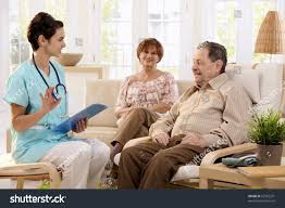 Nurse Talking With Elderly People And Making Notes During Examination At Home Smiling Ad Sponsored Elderl Home Health Aide Healthcare Jobs Medical Jobs