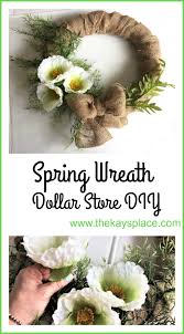 Favorite dollar tree anizing s i heart planners. Spring Wreath Dollar Store Diy With A Small Fail Kay S Place