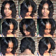 The neat styling with a round brush gives the hairdo a professional, womanly vibe. Layered Middle Part Weave Www Macj Com Br