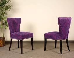 Purple Damask Dining Room Chairs Love Need And Want These Purple Dining Chairs Modern Accent Chair Modern Furniture Living Room