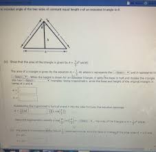 This works when a is even. E Included Angle Of The Two Sides Of Constant Equal Chegg Com